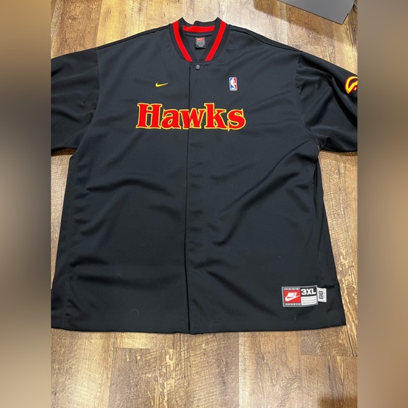 Nike Atlanta Hawks 1988 Shooting Warmup Shirt Sewn Authentic Jersey vintage - Picture 1 of 6